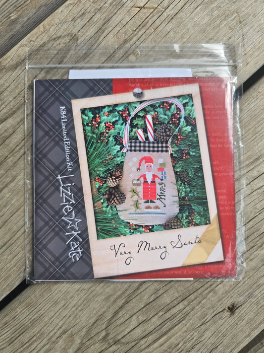 Lizzie Kate - Very Merry Santa - Limited Edition - Cross Stitch Pattern