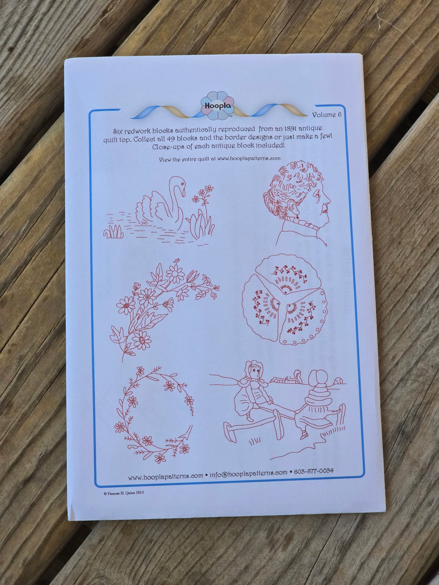 Hoopla Patterns - Redwork Blocks - Volume 1-7 - Embroidery Pattern