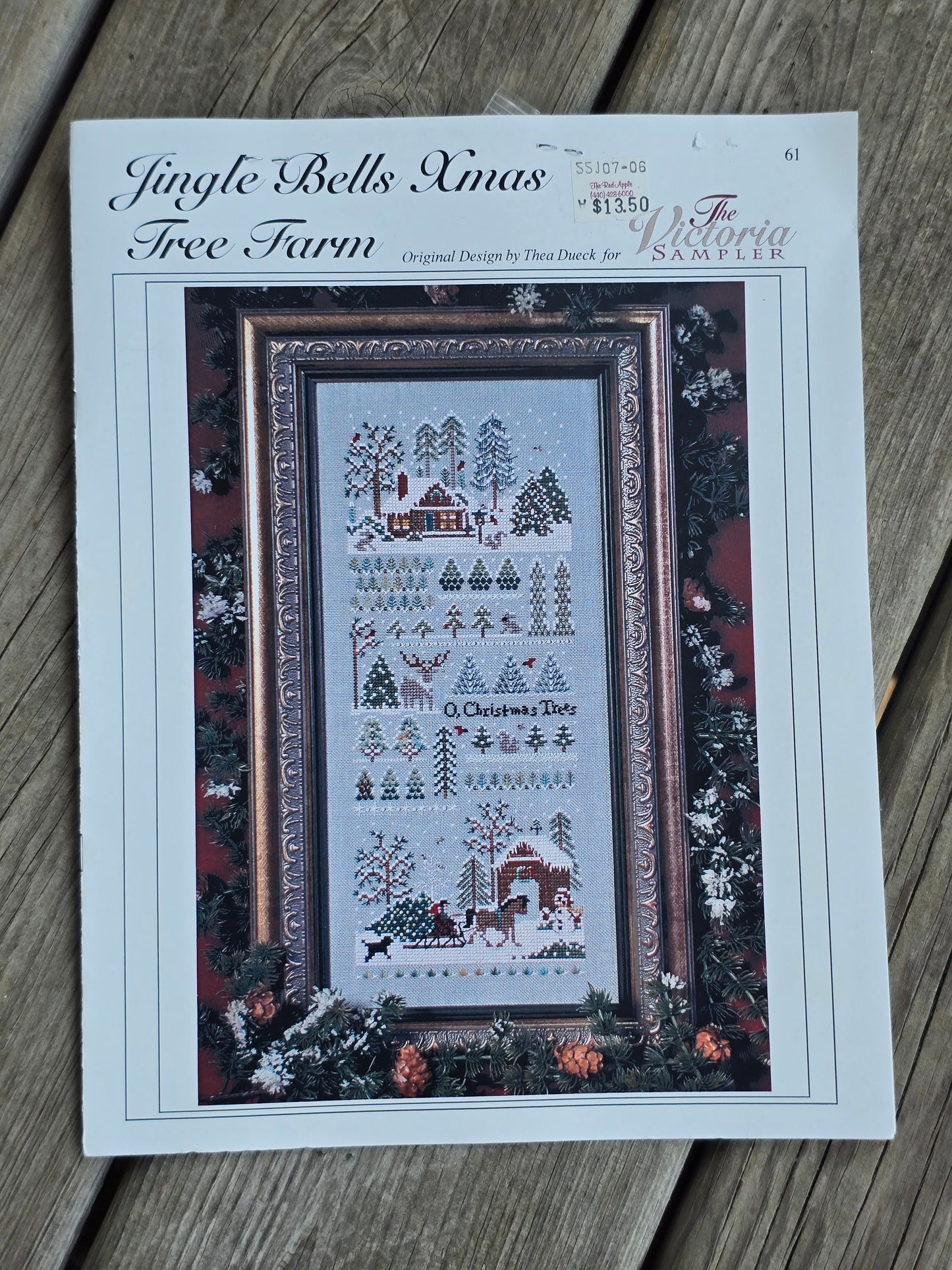 The Victoria Sampler - Jingle Bells Xmas Tree Farm - Cross Stitch Pattern