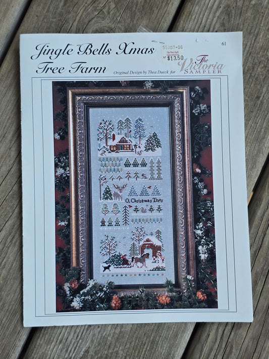 The Victoria Sampler - Jingle Bells Xmas Tree Farm - Cross Stitch Pattern