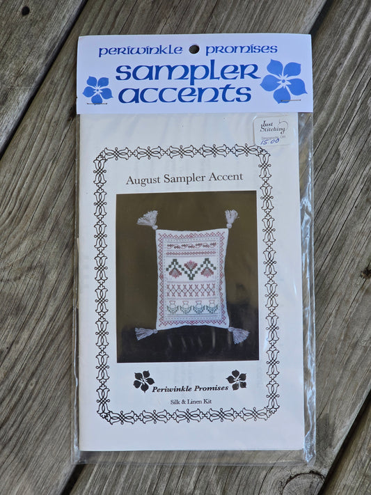Periwinkle Promises - August Sampler Accent - Sampler Accents - Cross Stitch Kit