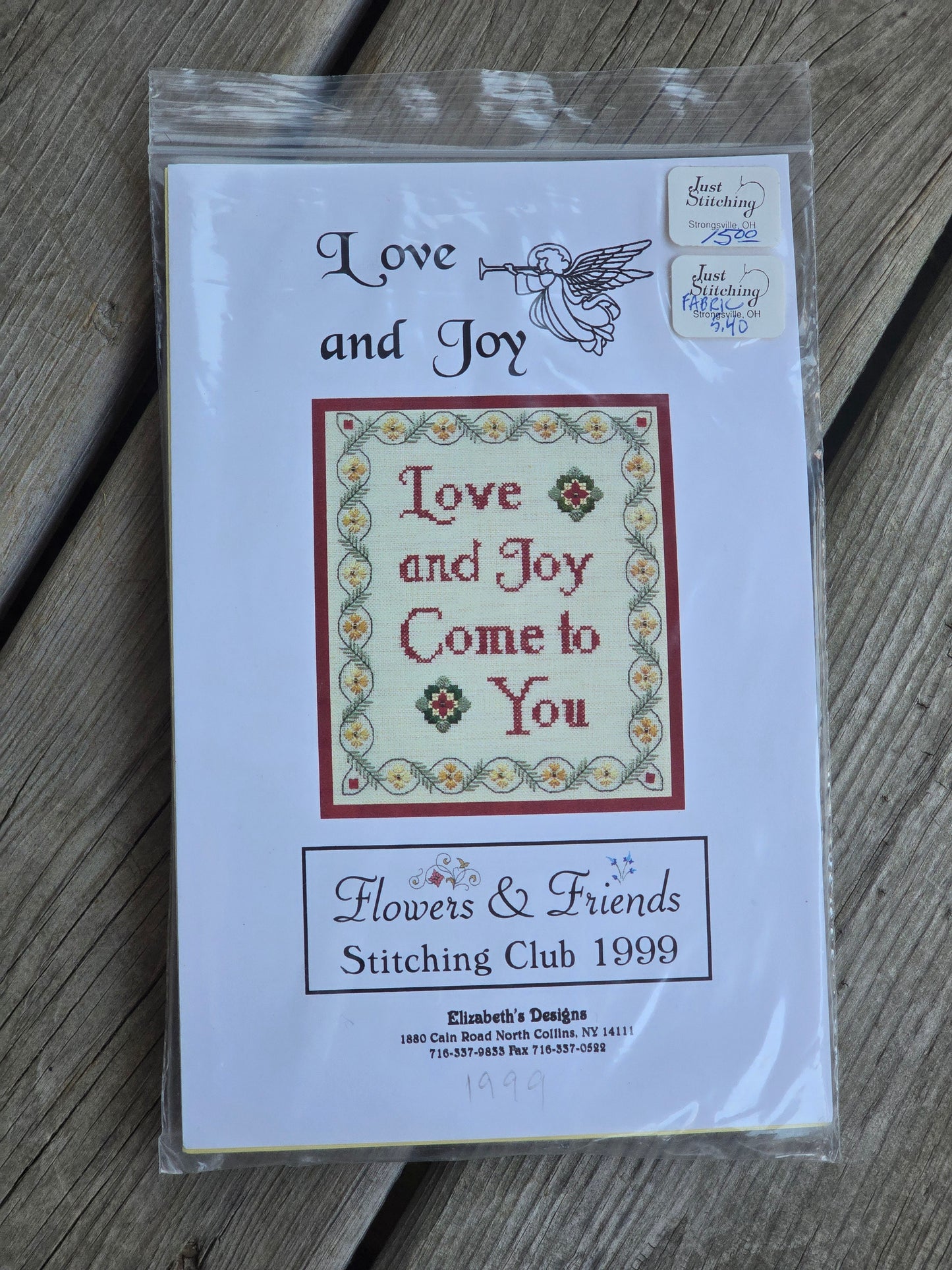 Elizabeth's Designs - Flowers & Friends Stitching Club  - Love and Joy - Cross Stitch Kit