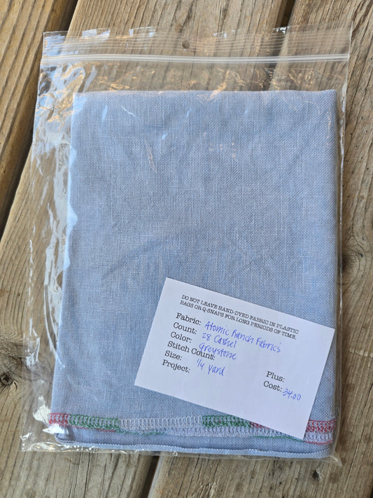 Atomic Ranch Fabrics - Greystone 28 Count Cashel - Cross Stitch Cloth