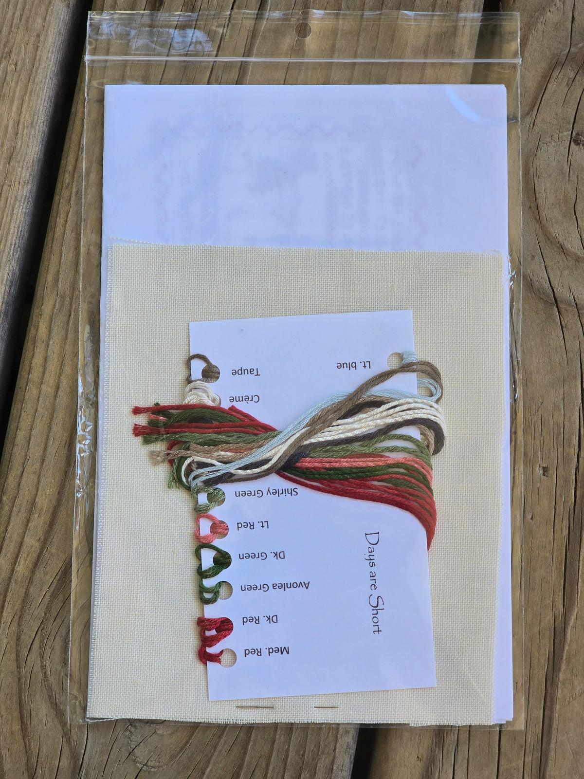 Tristan Brooks Designs - Little Wiliamsburg - Days Are Short - Cross Stitch Kit