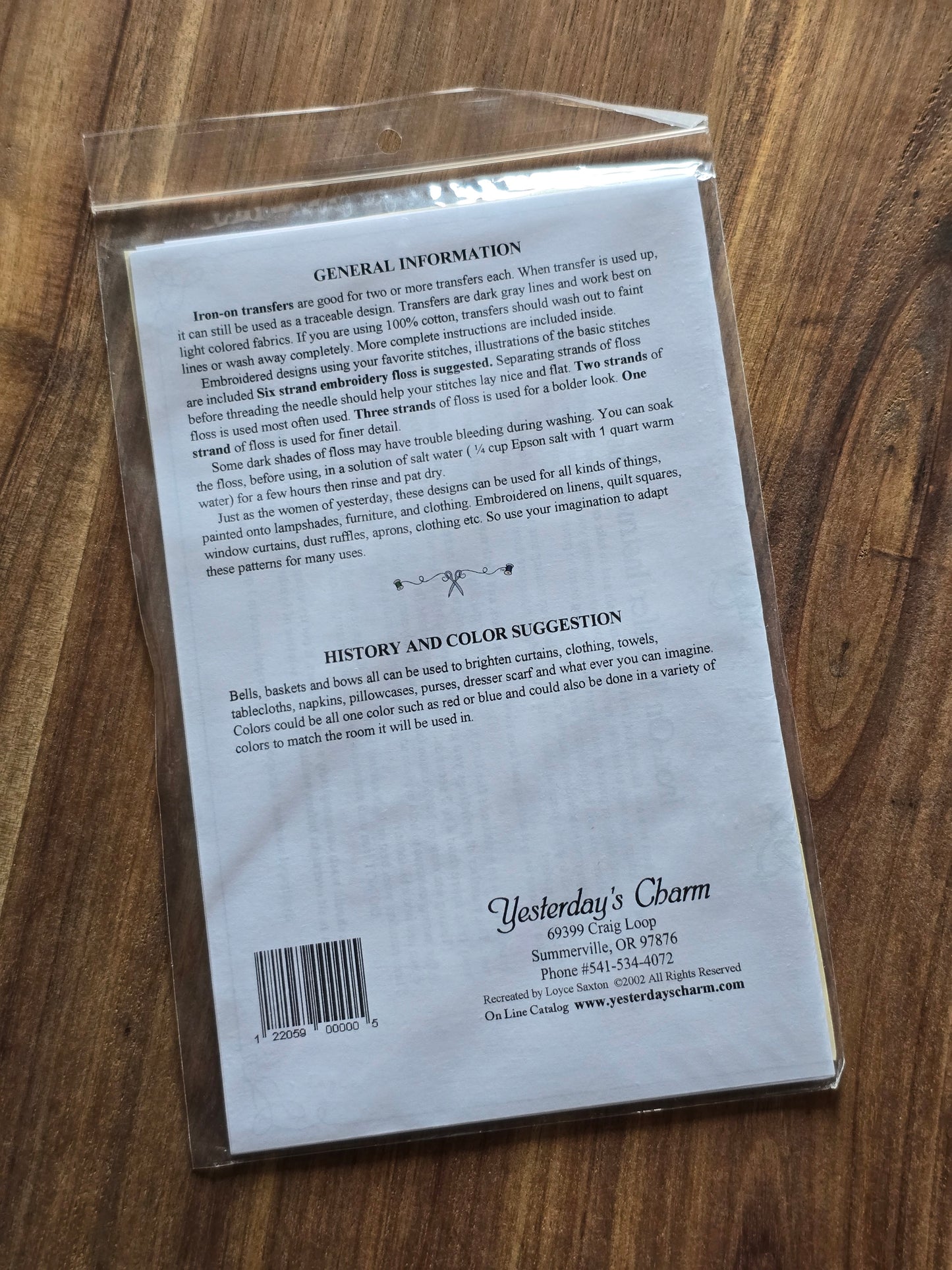 Yesterday's Charm - Southern Bells - Embroidery Pattern