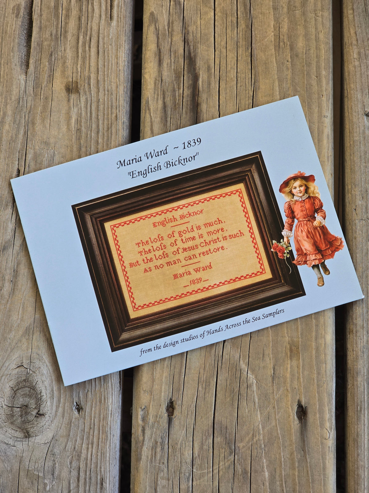 Hands Across The Sea Samplers - Maria Ward - 1839 - Cross Stitch Pattern Booklet