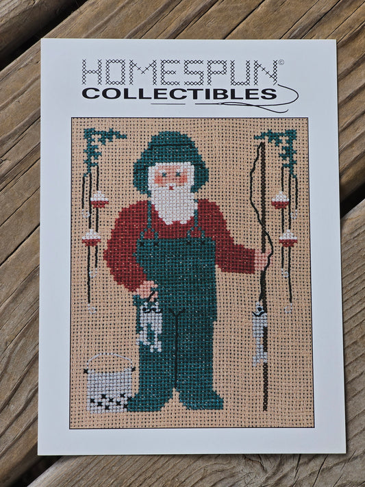 Homespun Collectibles - Fisherman Santa - #43 - Cross Stitch Pattern