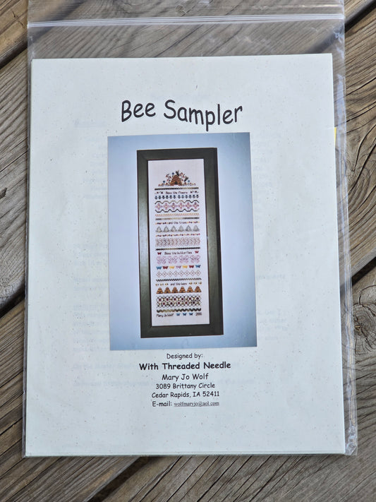 With Threaded Needle - Bee Sampler - Cross Stitch Kit