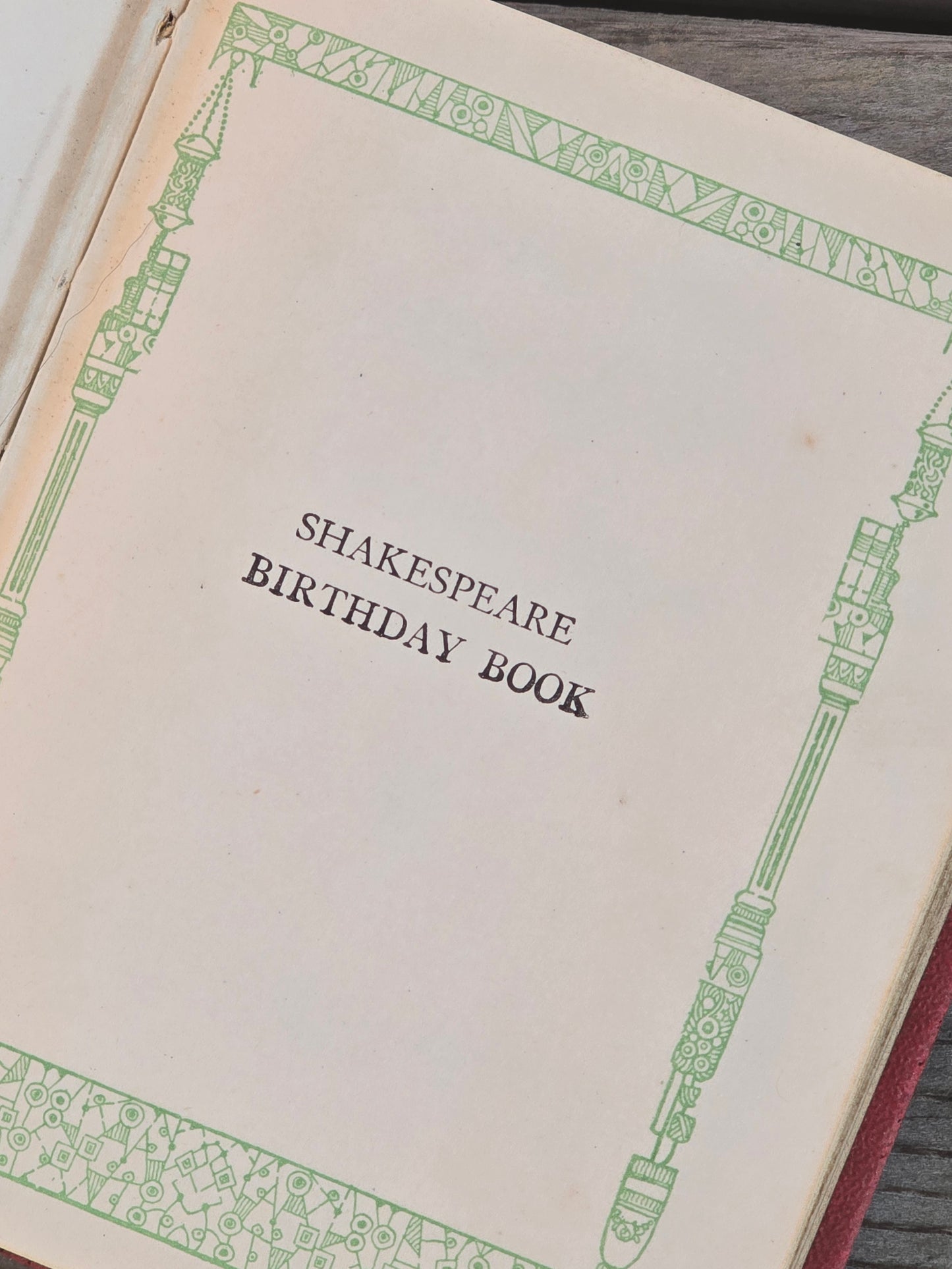 Shakespeare Birthday Book