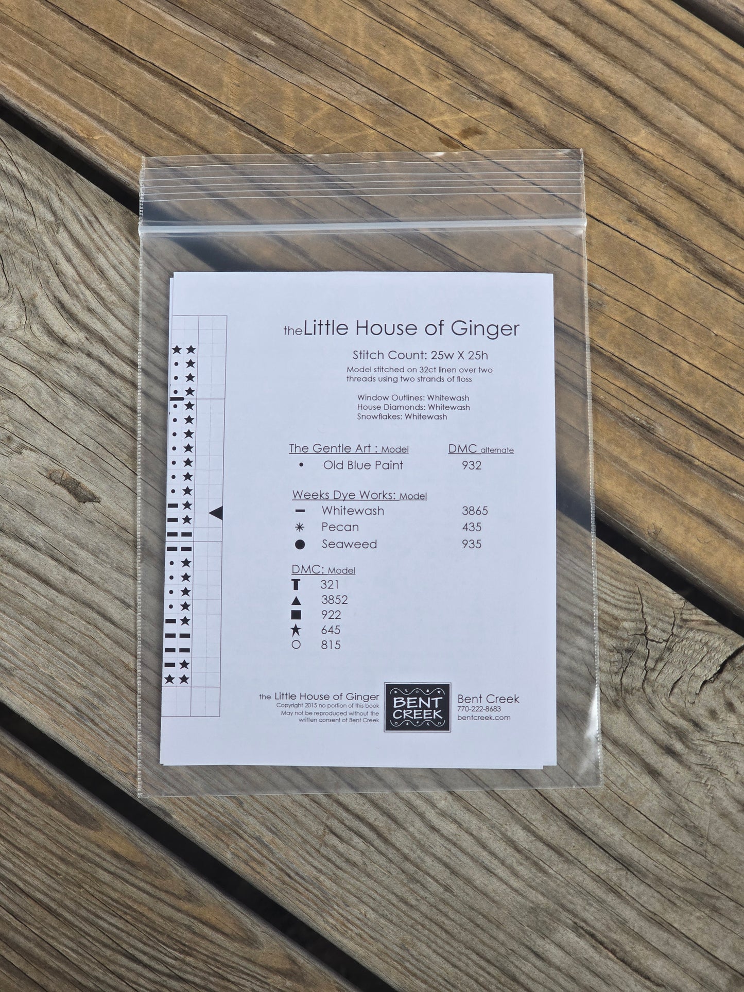 Bent Creek - The Little House of Ginger - Cross Stitch Pattern