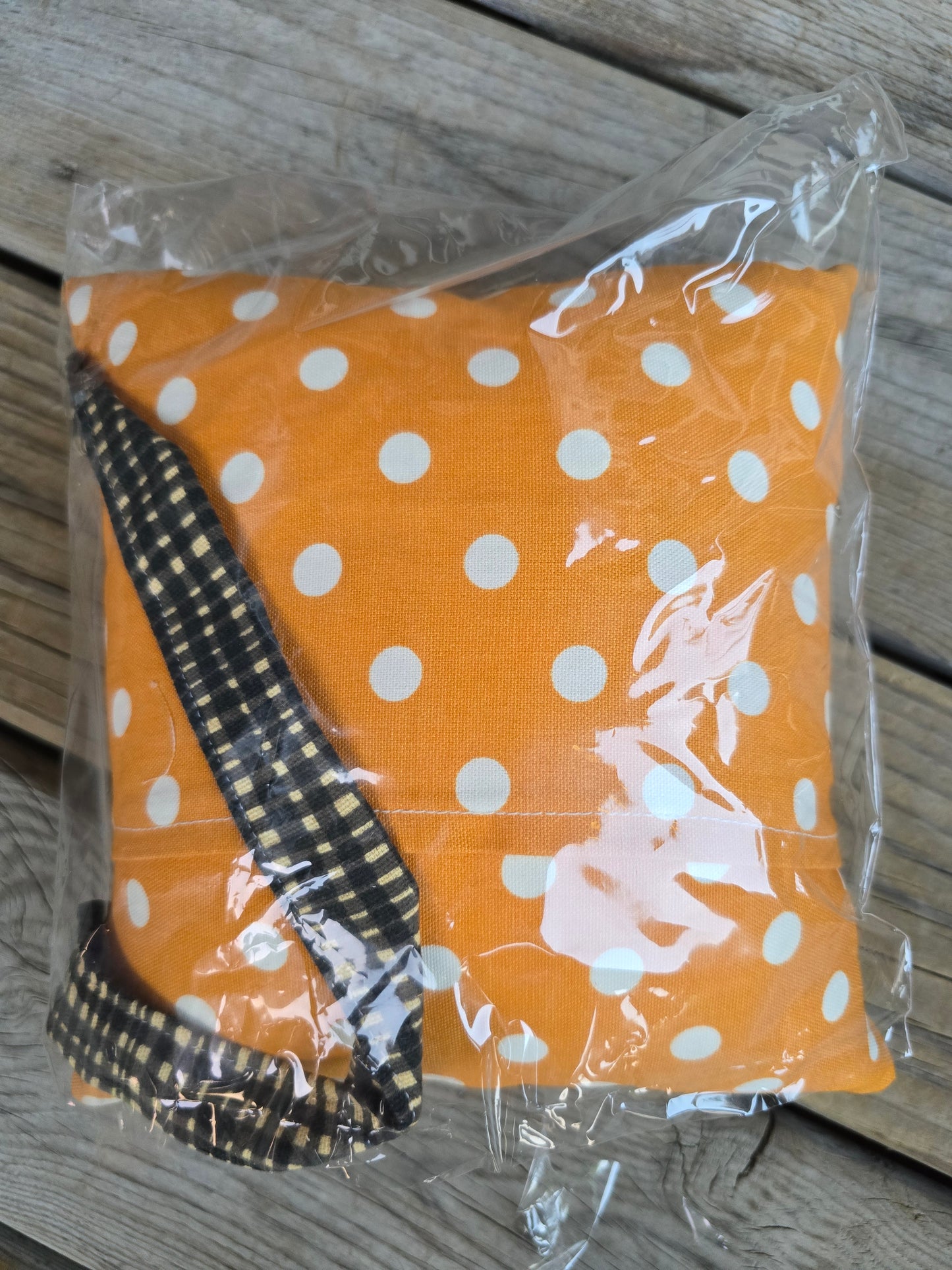 Trail Creek Farm - Orange Polka Dot Pillow Blank