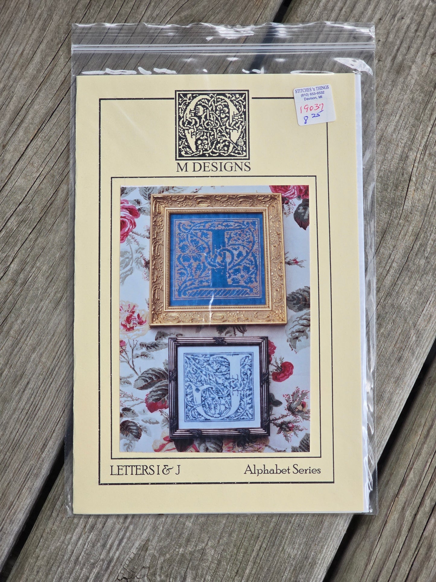 M Designs - Alphabet Series - Letters I & J - Cross Stitch Pattern