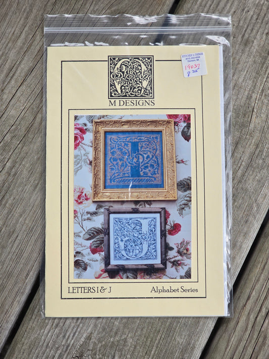 M Designs - Alphabet Series - Letters I & J - Cross Stitch Pattern