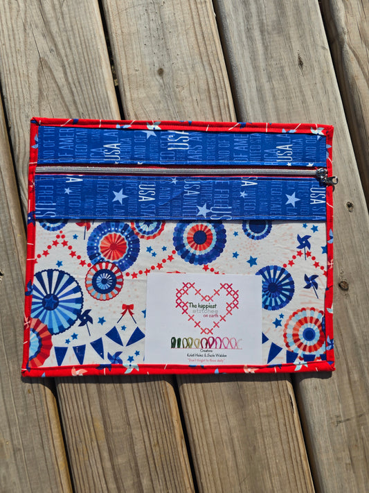 K Heinz Designz - Vinyl Project Bag - Patriotic