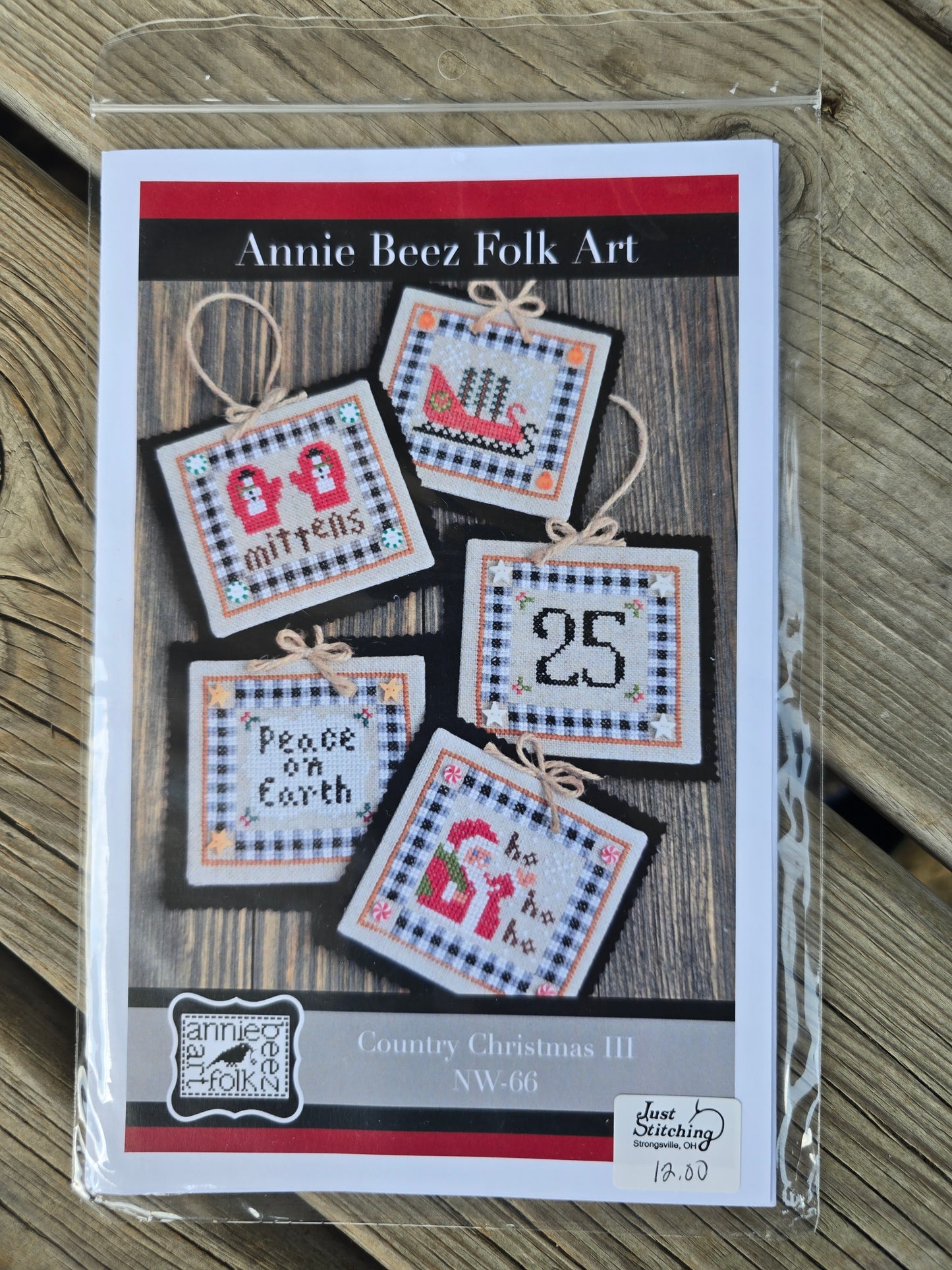 Annie Beez Folk Art - Country Christmas I,  II, III - Cross Stitch Patterns