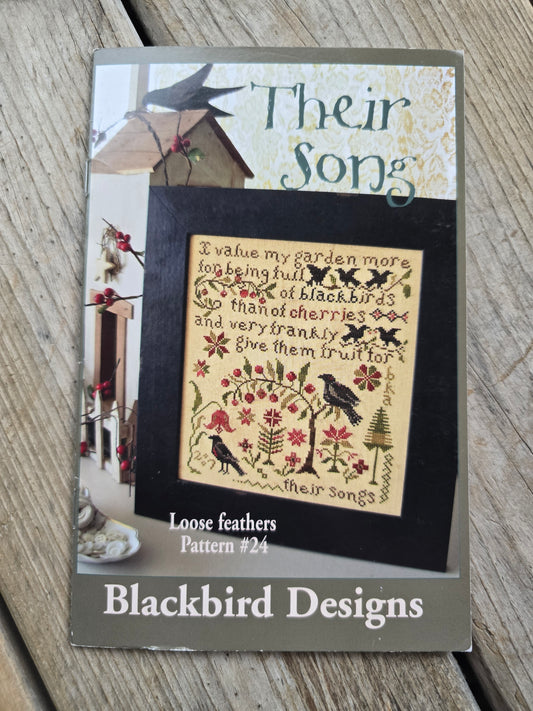Blackbird Designs - Their Song - Loose Feathers Pattern #24 - Cross Stitch Pattern