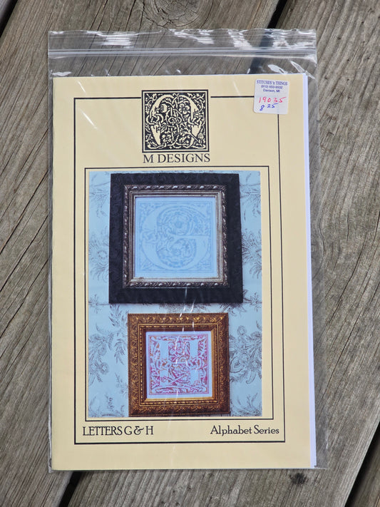 M Designs - Alphabet Series - Letters G & H - Cross Stitch Pattern