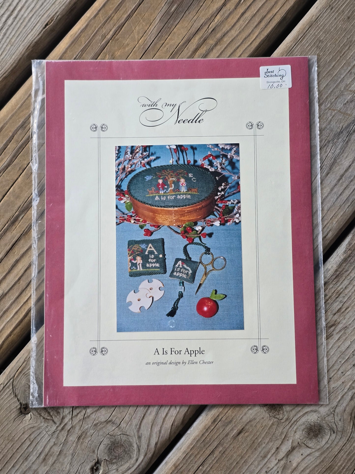 With My Needle - A Is For Apple - Cross Stitch Pattern