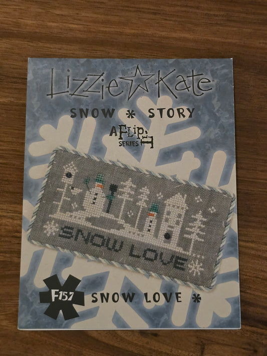 Lizzie Kate - A Flip it Series - Snow Story - Snow Love - F157 - Cross Stitch Pattern