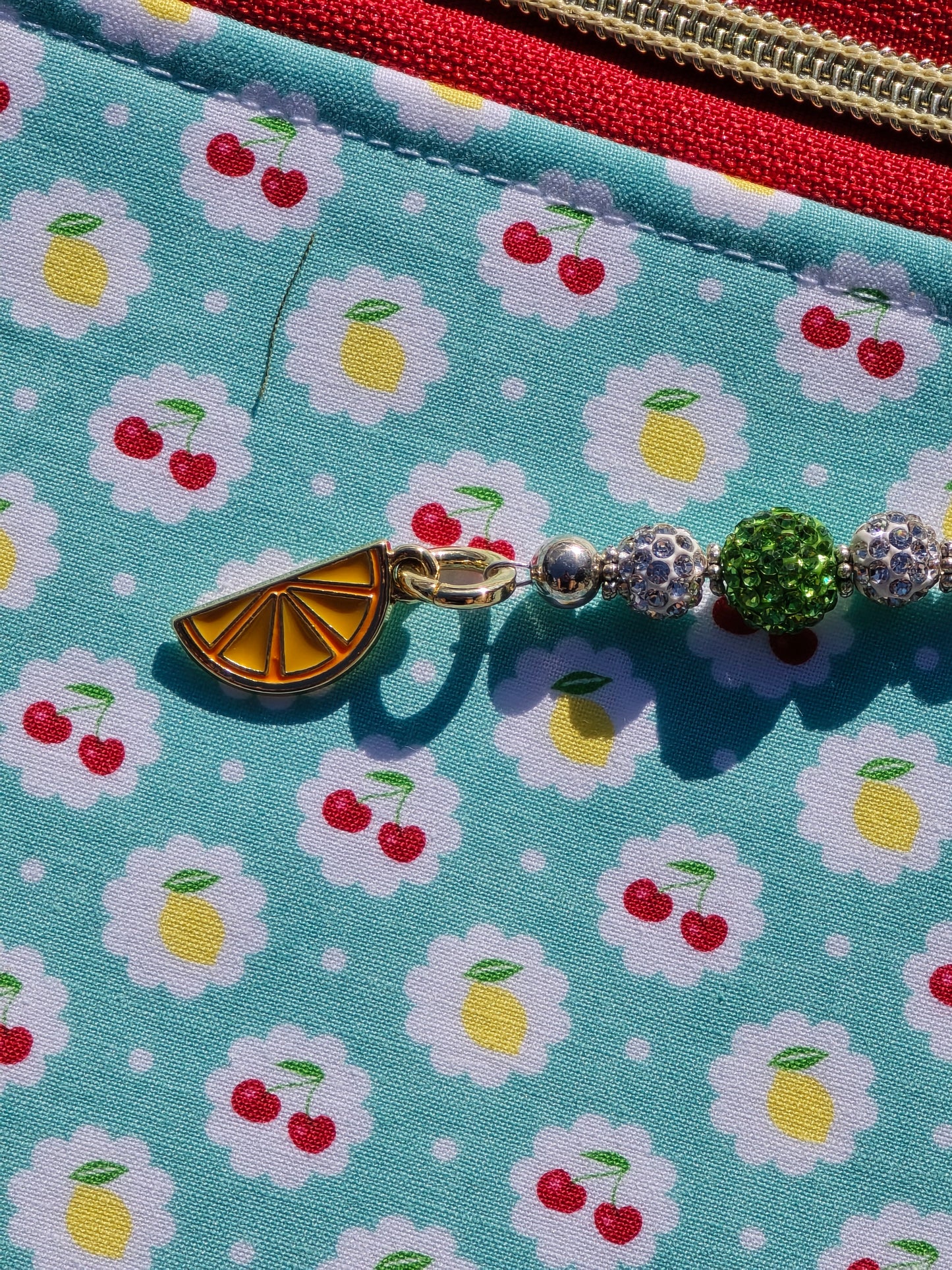 K Heinz Designz - Cloth Project Bag - Lemons & Cherries
