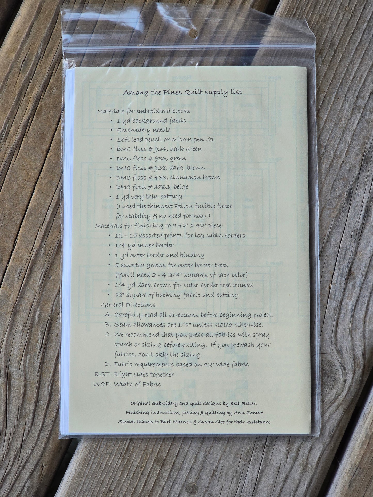 Wellington House Designs - Among the Pines - Quilt Pattern