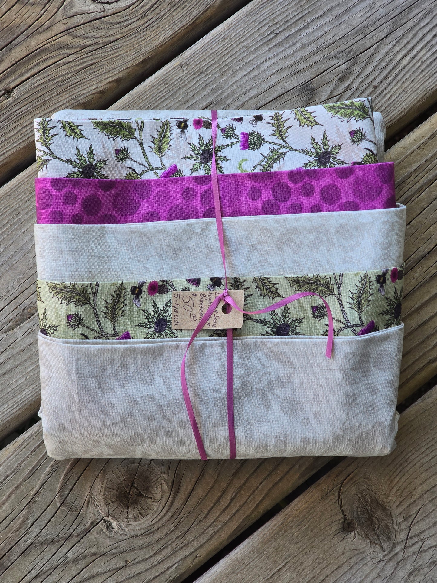 Lewis & Irene - Highlands and Bumbleberries - Quilting Fabric - 5 Piece Pre-Cut Bundles