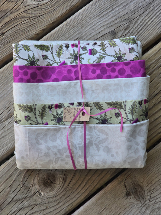 Lewis & Irene - Highlands and Bumbleberries - Quilting Fabric - 5 Piece Pre-Cut Bundles