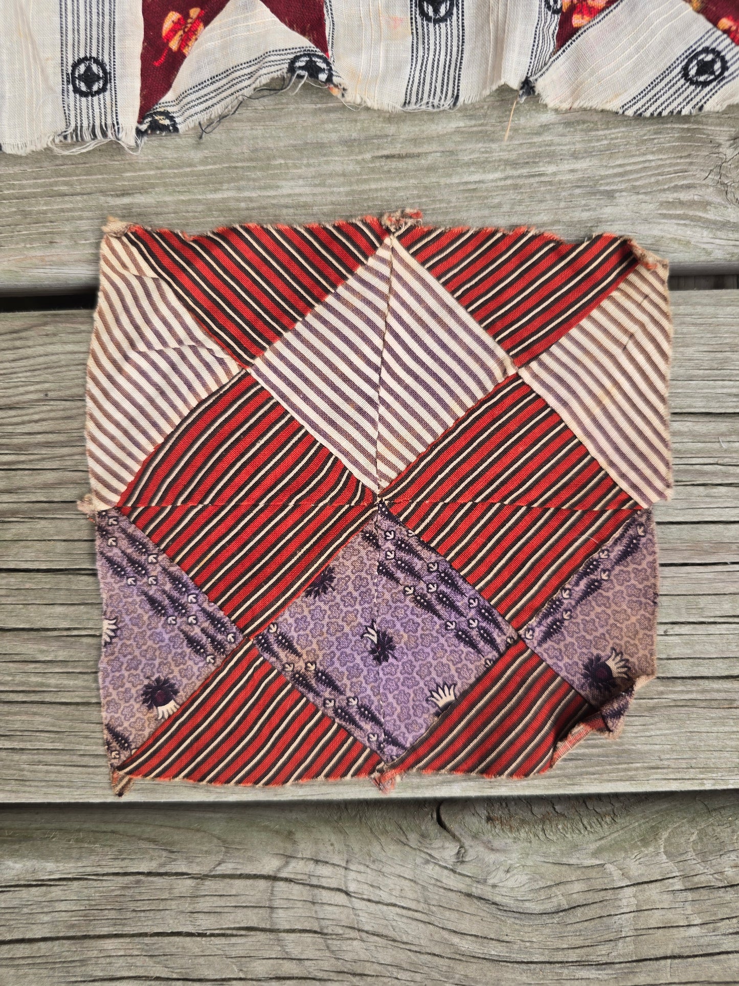 Antique Quilt Blocks - circa 1800s - Set of 3