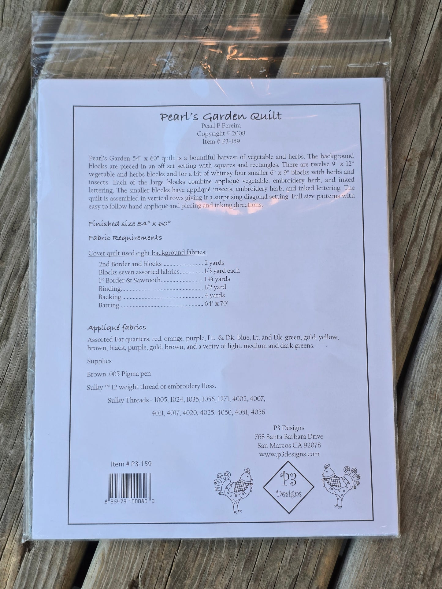 P3 Designs - Pearls Garden Quilt - Quilt Pattern