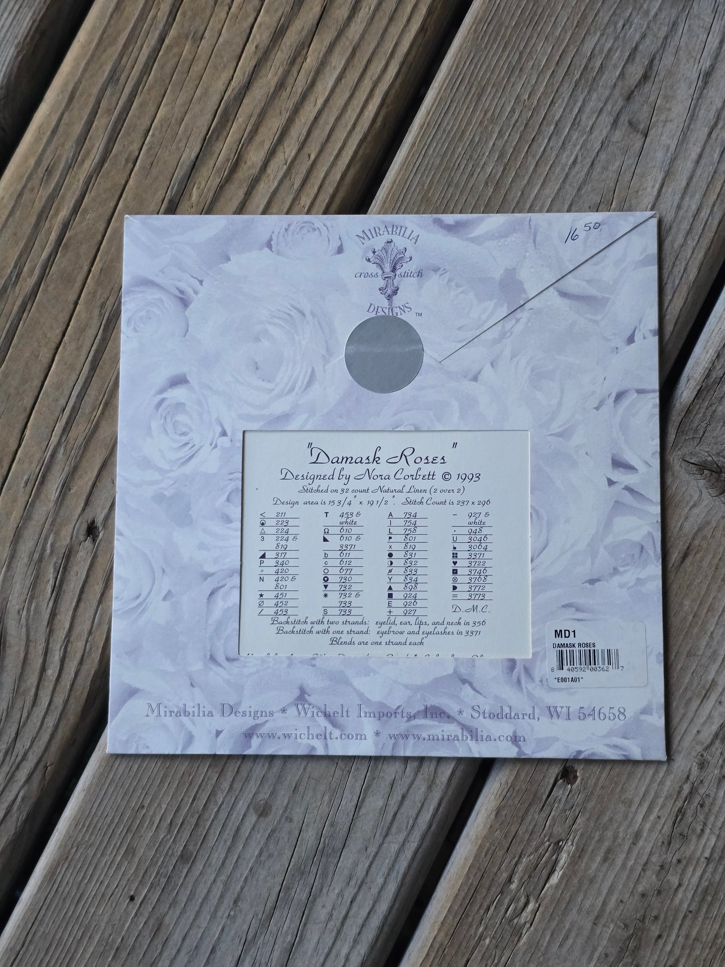 Mirabilia - Damask Roses - Cross Stitch Pattern