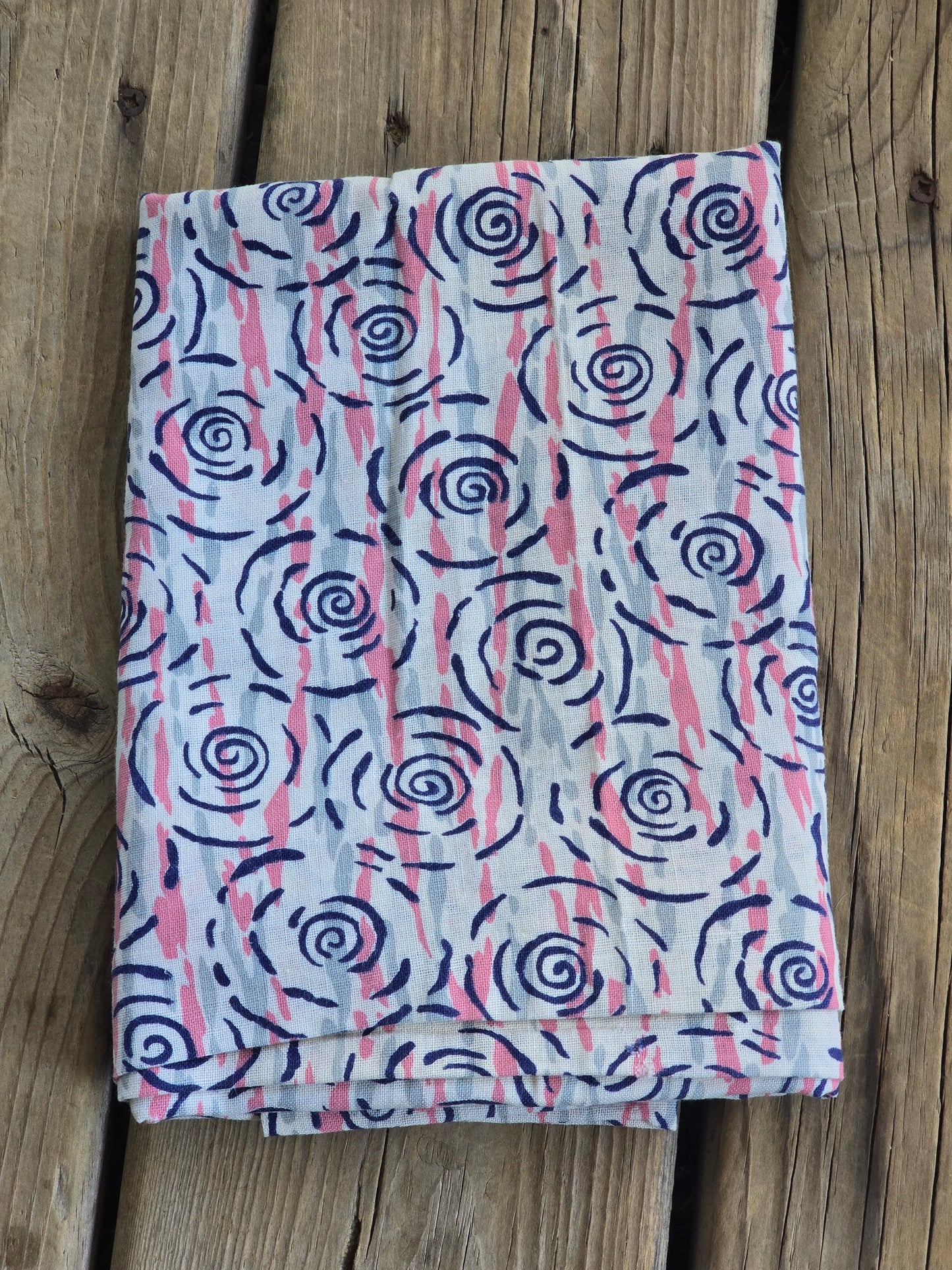 Blue, Pink, Gray Geometric - Linens - Feed Sack