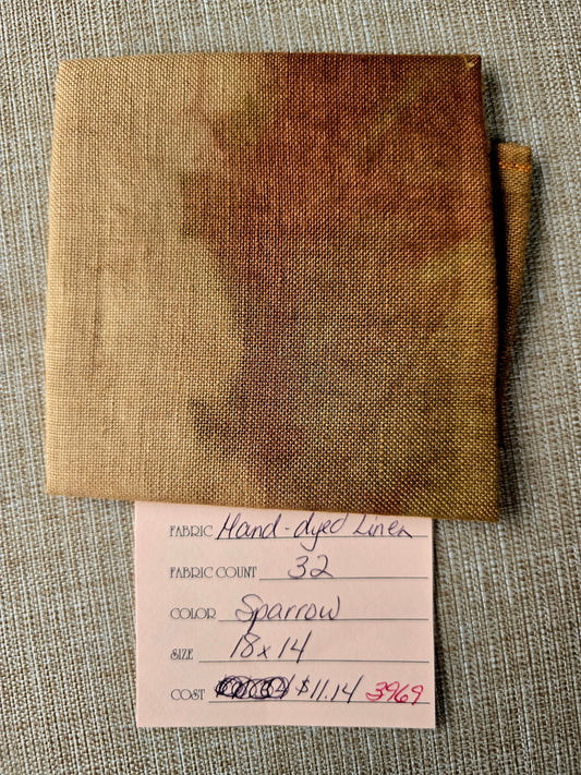 32 Count Sparrow Hand-Dyed Linen - Cross Stitch Cloth