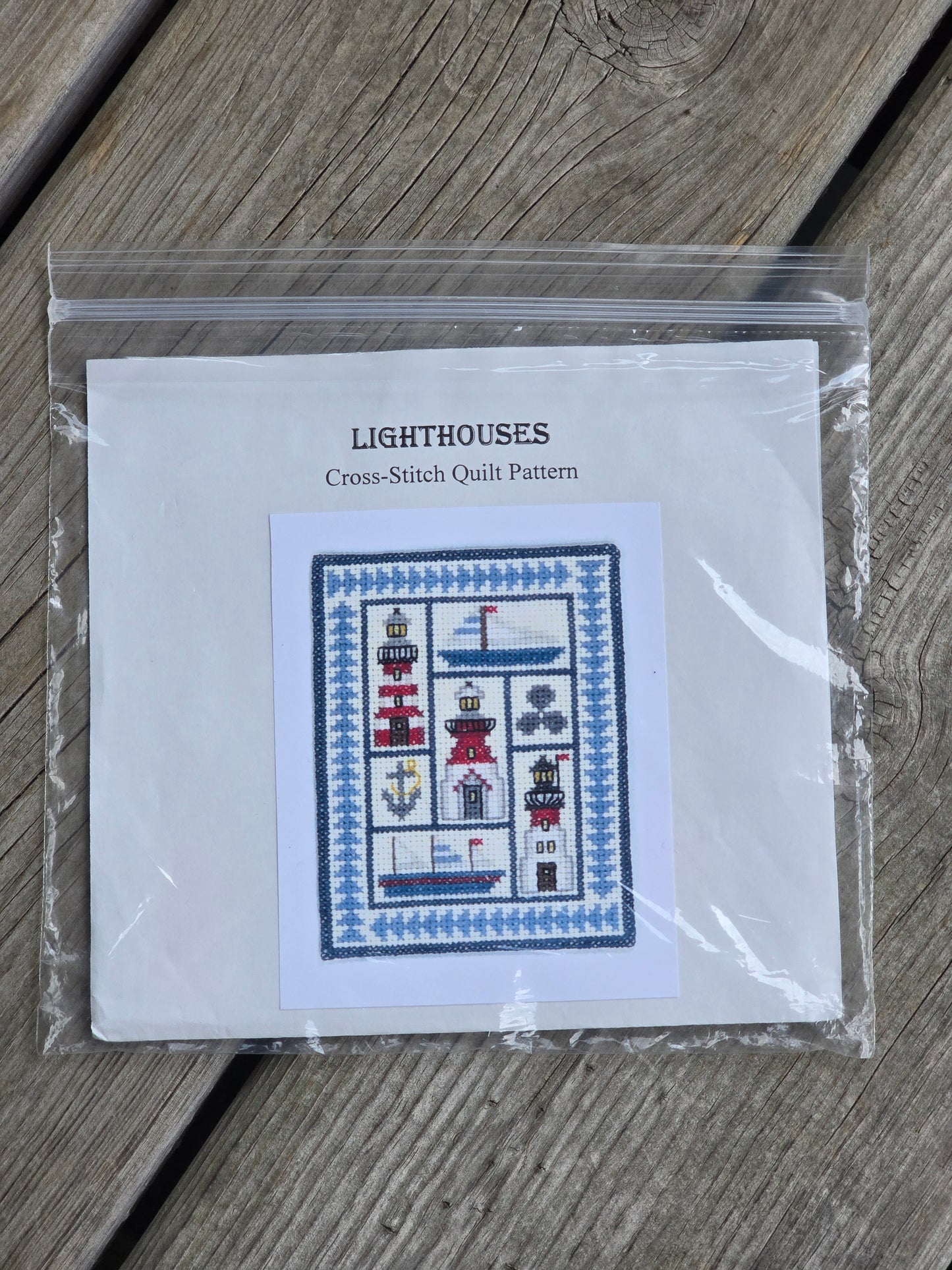 Wee Darlings - Lighthouses Cross-Stitch Quilt Pattern - Cross Stitch Kit