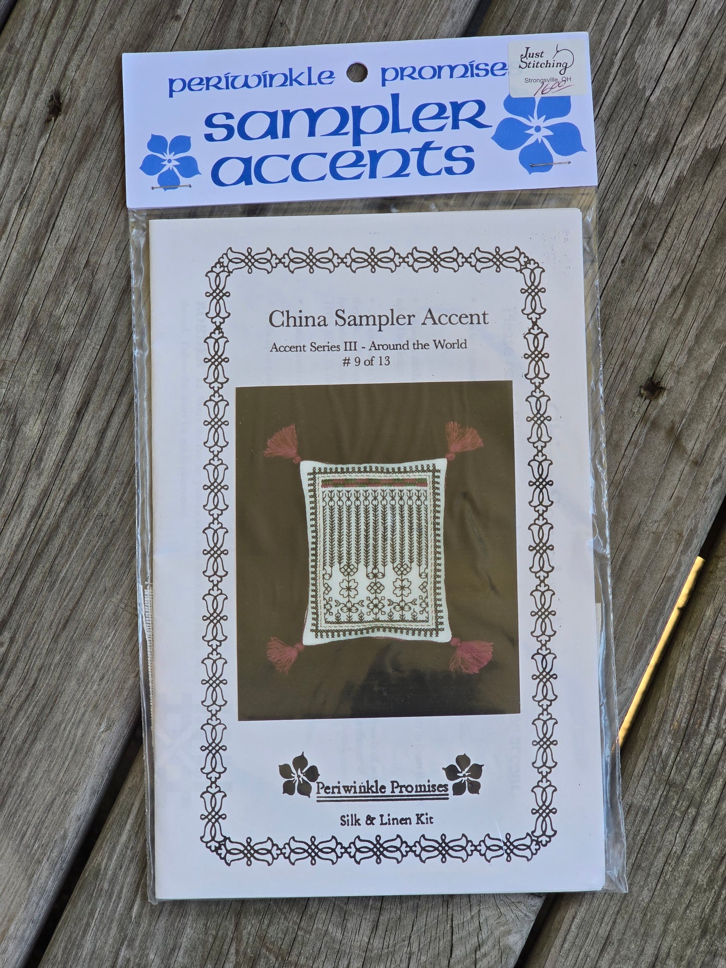 Periwinkle Promises - China Sampler Accent - Sampler Accents - Cross Stitch Kit