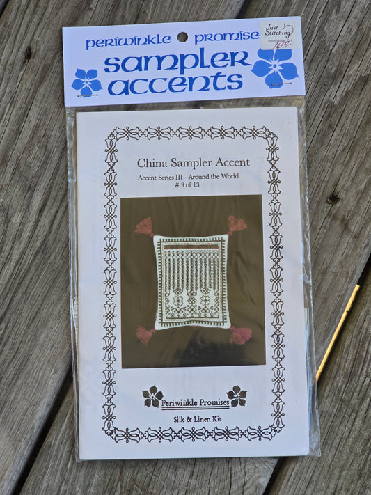 Periwinkle Promises - China Sampler Accent - Sampler Accents - Cross Stitch Kit