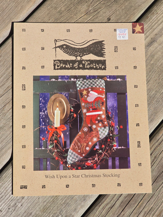 Birds of a Feather - Wish Upon a Star Christmas Stocking - Cross Stitch Pattern