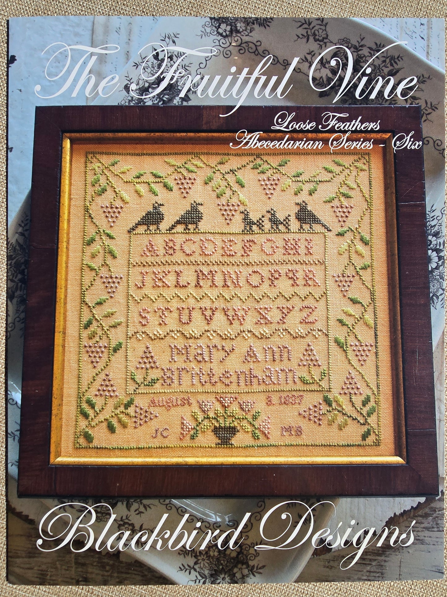 Blackbird Designs - The Fruitful Vine, Loose Feathers Abecedarian Series - Six