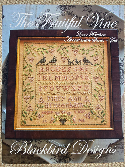 Blackbird Designs - The Fruitful Vine, Loose Feathers Abecedarian Series - Six
