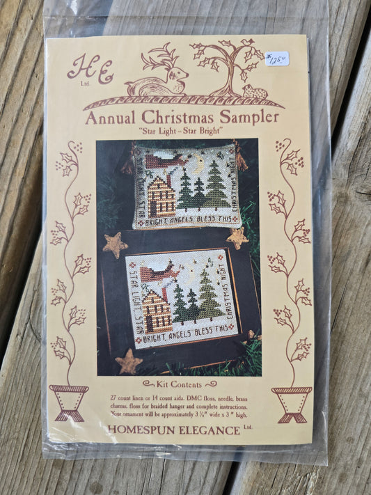 Homespun Elegance - Annual Christmas Sampler - Star Light-Star Bright - Cross Stitch Kit