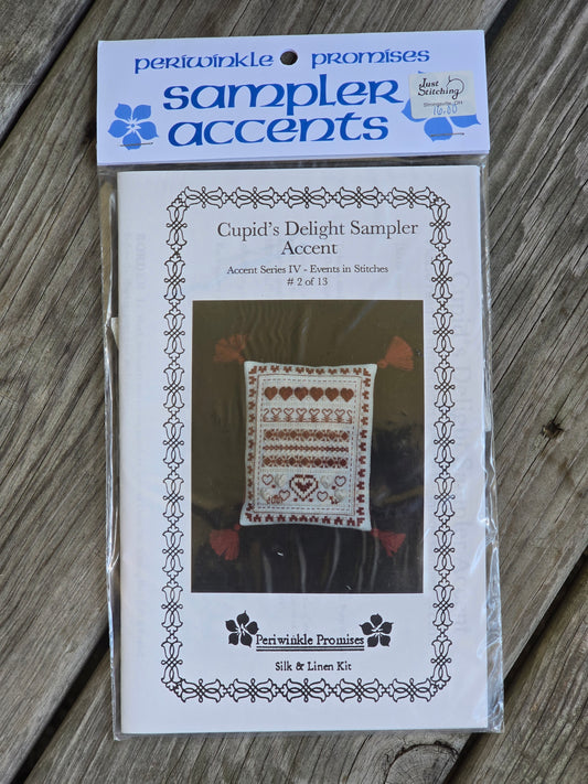 Periwinkle Promises - Cupid's Delight Sampler Accent - Sampler Accents - Cross Stitch Kit