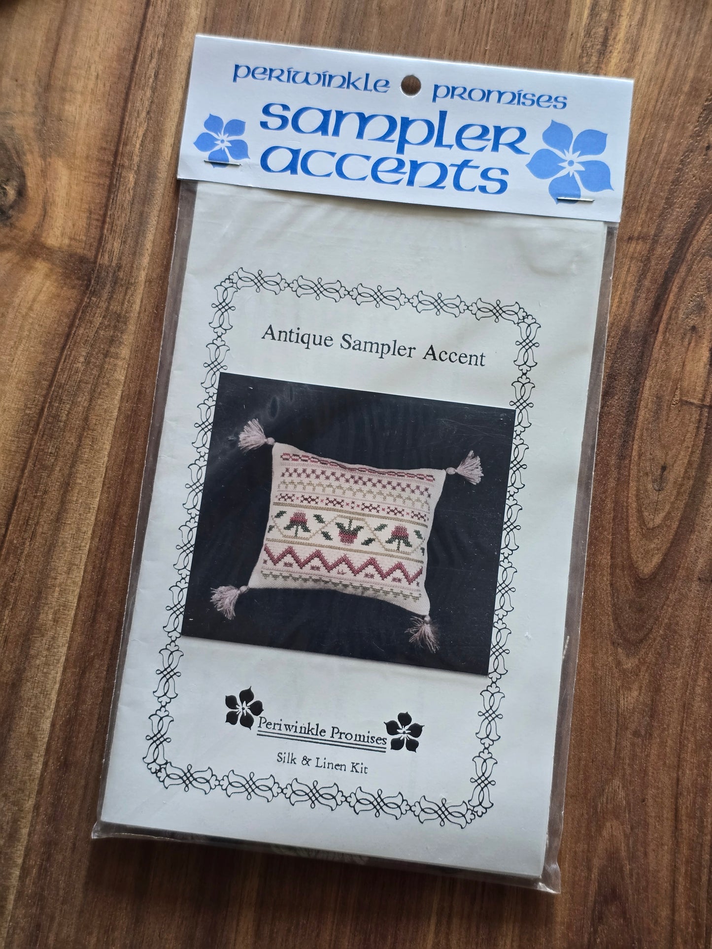 Periwinkle Promises - Sampler Accents - Antique Sampler Accents - Cross Stitch Kit
