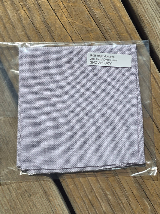 R & R Reproductions - 28 Count Snowy Sky - Hand-Dyed Linen