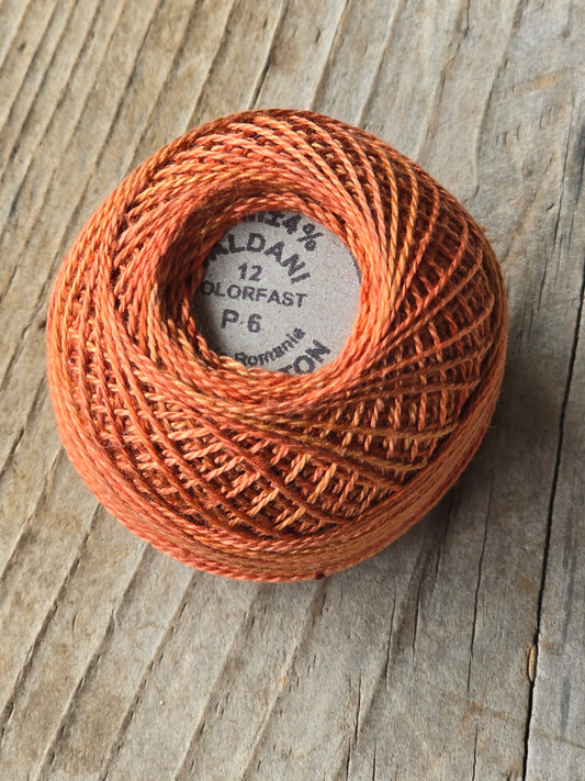 Valdani - Perle Cotton - Hand-Dyed - Size 12 - #P6 - Thread