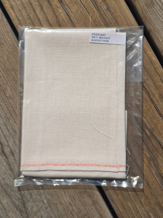 Zweigart - 32 Count Bopeep Pink - Belfast - Cross Stitch Cloth