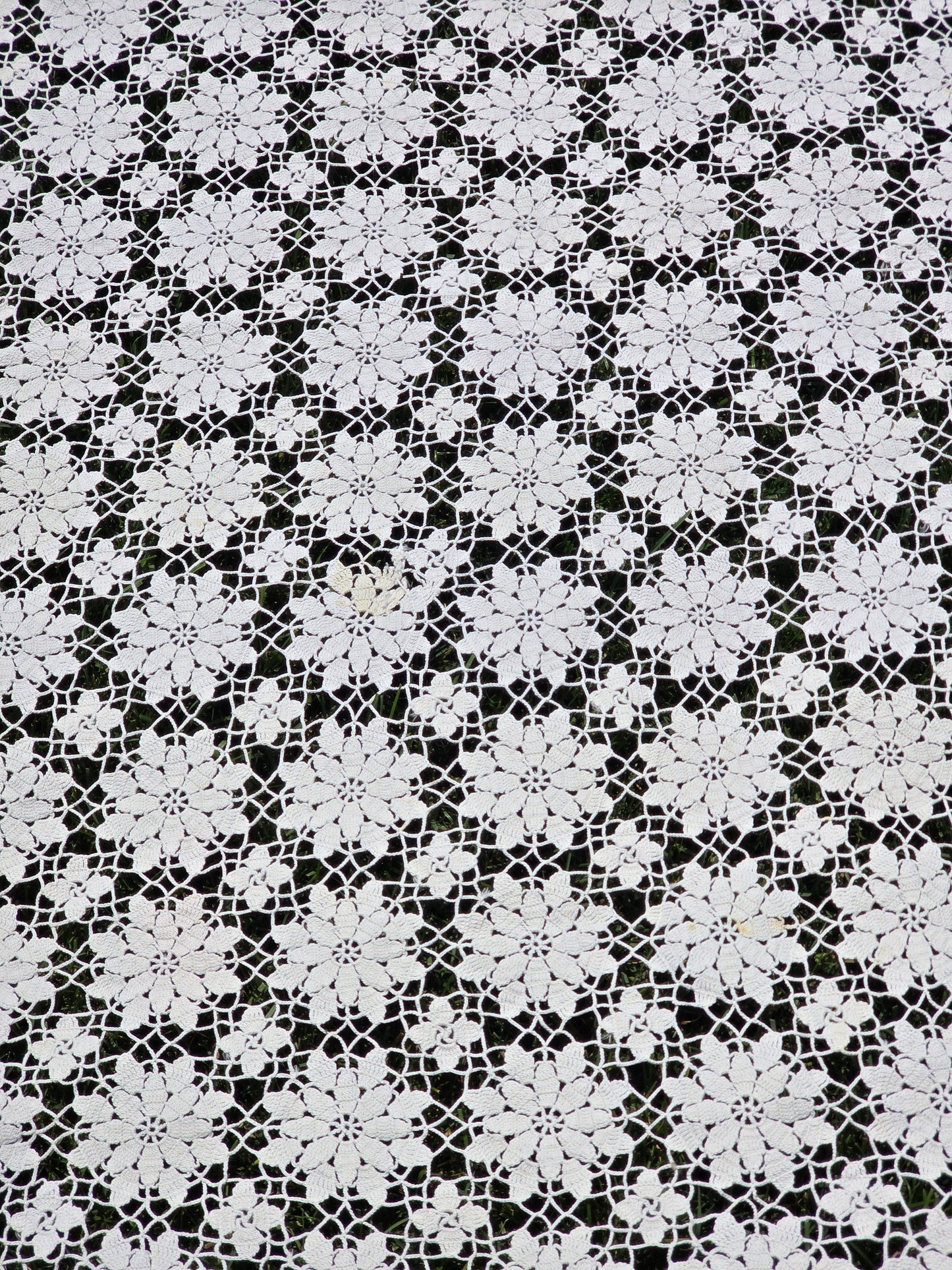 Vintage - Crocheted Tablecloth - 58" Square - Home Decor