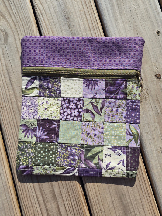 K Heinz Designz - Cloth Project Bag - Purple and Green