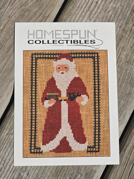 Homespun Collectibles - Santa Holding Train - # 15 - Cross Stitch Pattern