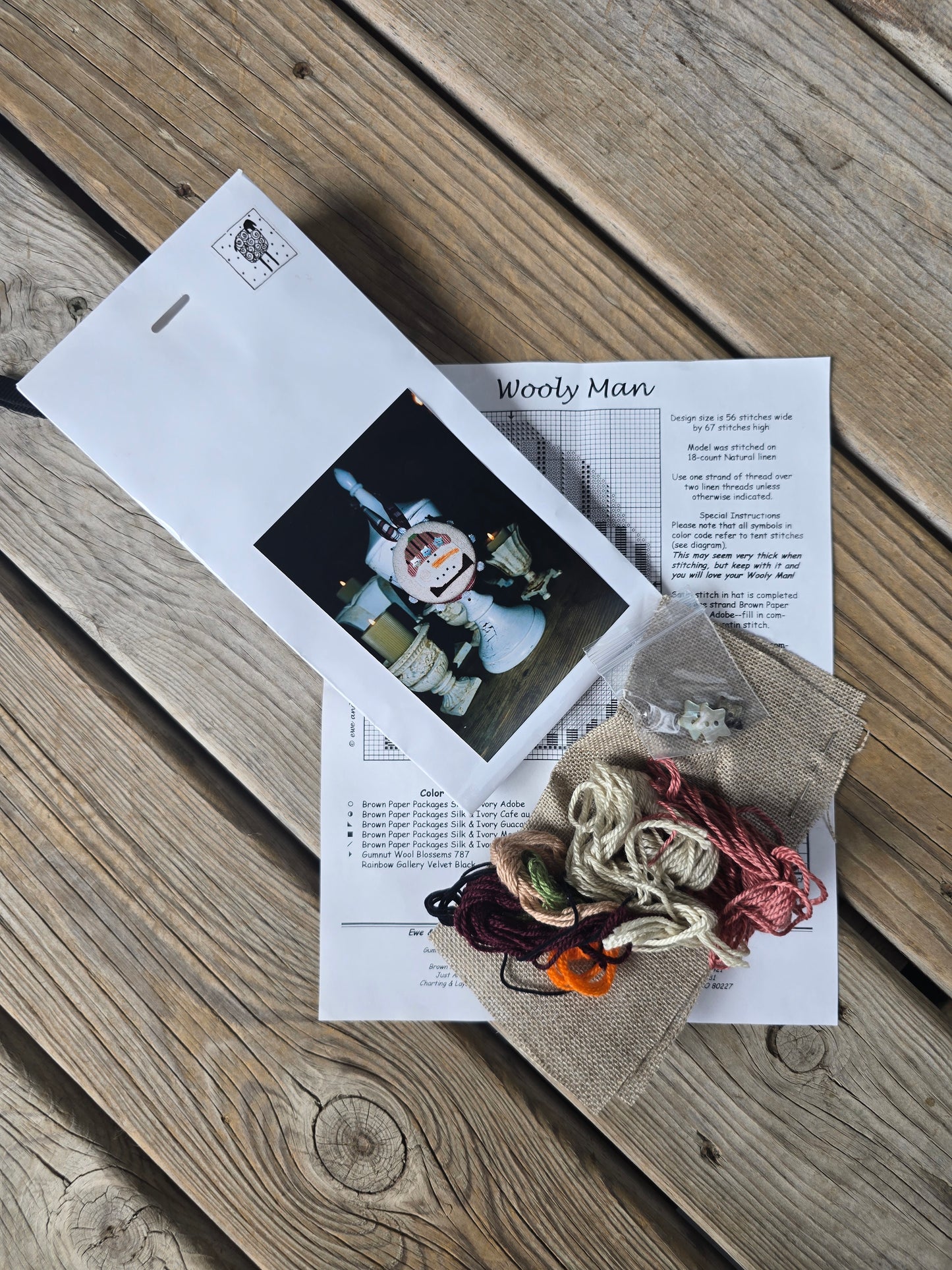 Ewe and I and Friends - Wooly Man - Cross Stitch Kit