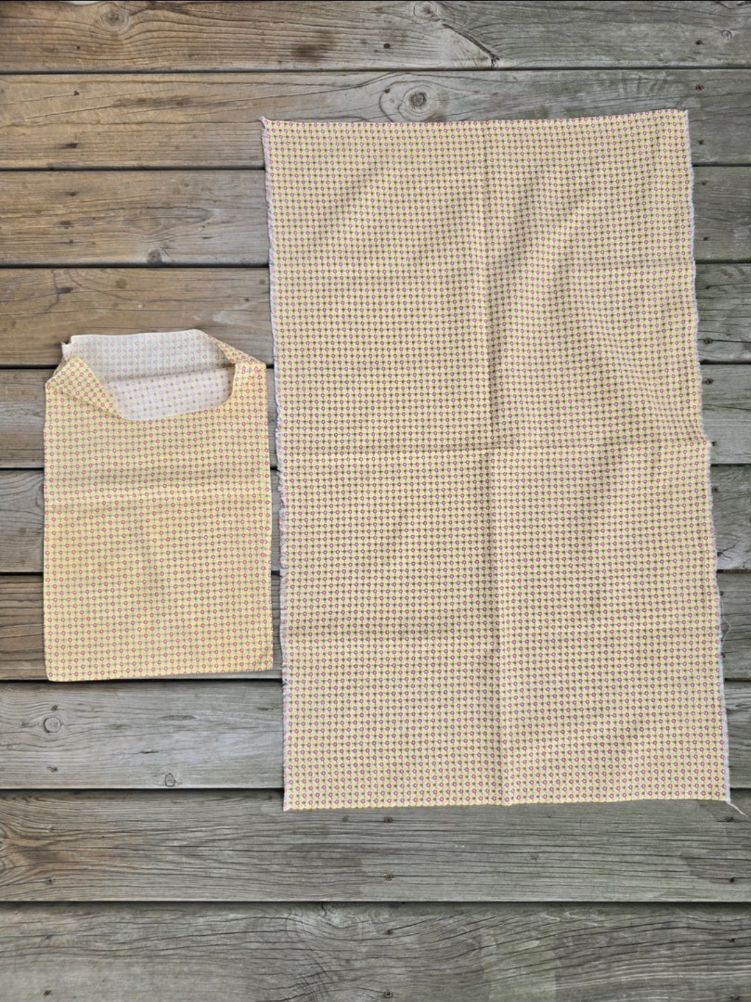 Vintage Linens - Floral Feed Sack Pair