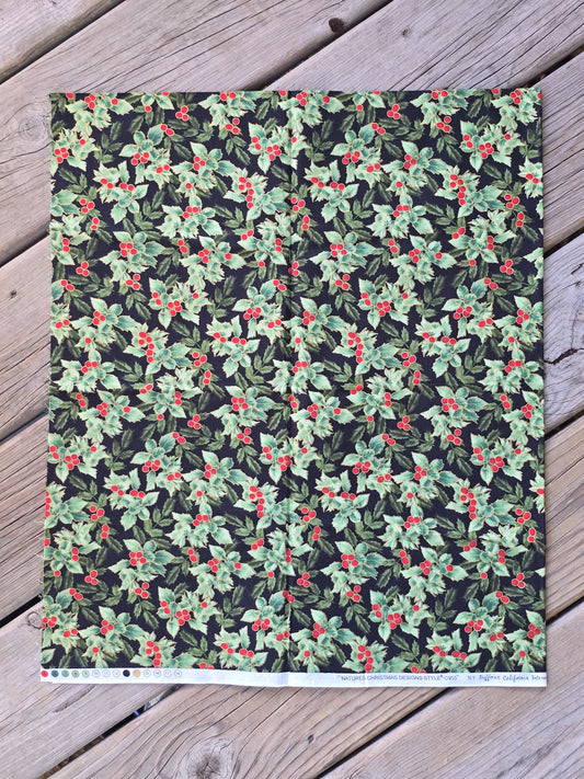 Hoffman California International Fabrics - Natures Christmas Designs Style #C953- Quilting Fabric - 1 Yard Cut